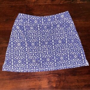 Lola Printed Mini Skirt Skort Blue/White Beach Summer Golf Tennis